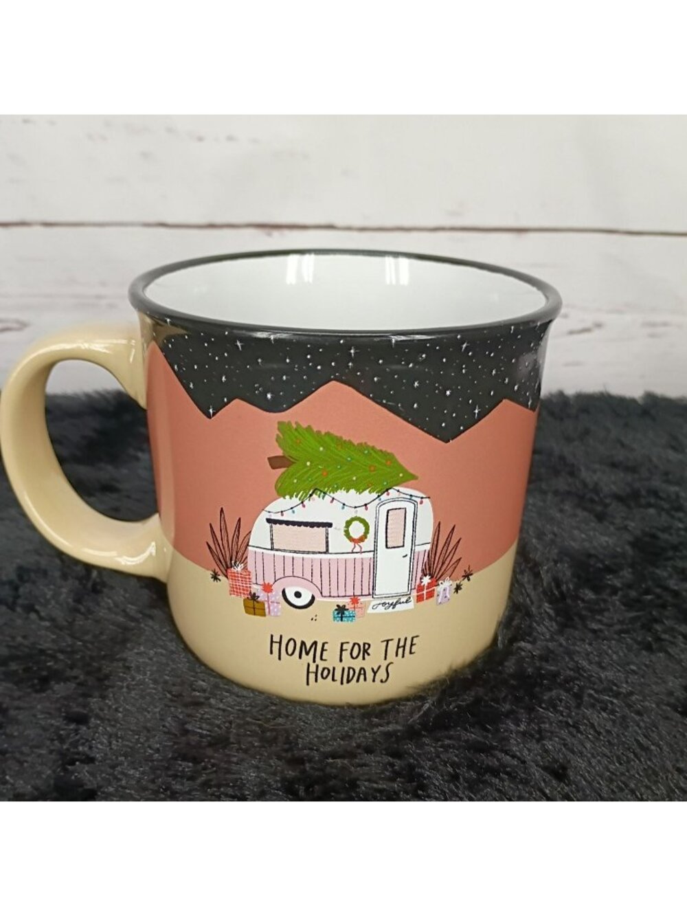 Home For The Holidays Ceramic Mug By Kenzi Studio Co. 2022 Dishwasher & Microwav